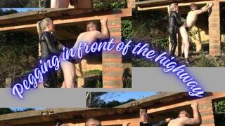 Pegging outdoor - Big Finger Dildo - Big Ass - Female Domination - Empress Bella Sadic - Femdom - CFNM - Mature