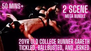 20yr Old Gareth Gets Tickling, Jerking, Ballbusting, And Post-Orgasm MEGA-BUNDLE (Two Scenes!)