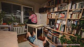 Edge Pressure – Table Leg Digging Into My Restrained Slave