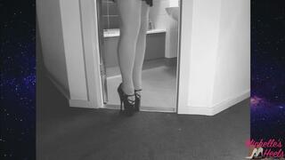 Black Ballet Heels & Pleated Skirt