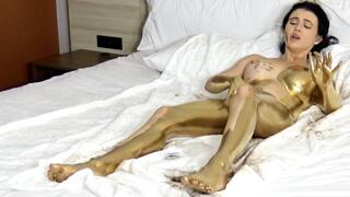 Gold Press-Ons with Ahri Becoming a Gold Statue (720p mp4)