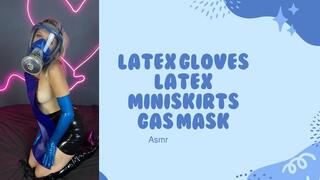 asmr latex gas mask rubber apron