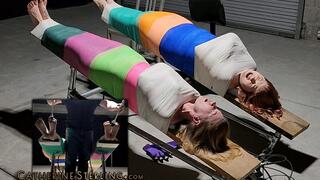 Cummification Bondage Tickling Orgasms for Ami Mercury & Catherine Sterling, Mummified - Vetwrap Bound - Barefoot, Soles Exposed! SD File Mobile Streaming Version