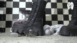 Christmas tree decorations under Christins strong Boots floor view