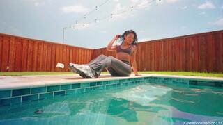 Jolissa's First Fully-Clothed Swim Wearing Sexy Yoga Gear