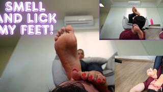 Under the Chair - Lytta Turns Her Slave Into Footrest massage Furniture - FOOT WORSHIP - FOOT FETISH - FEMDOM - FOOT DOMINATION - SOLES - FOOT MASSAGE - SNEAKERS - SMELLY FEET - SWEATY FEET - STINKY FEET - FOOT IGNORE - 720p