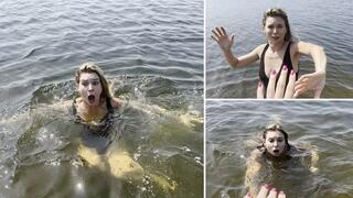 Arrogant Milana can't swim and panic