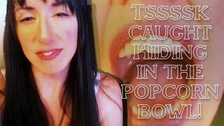 Tsssk Hiding in the Popcorn Bowl