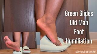 Green Slides Old Man Foot Humiliation - Royal Ro feet femdom pov