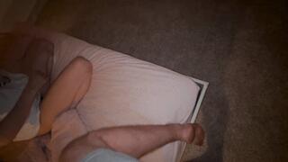 Dude wanted sex, but had to settle for a footjob but he enjoyed it and became foot fetisher