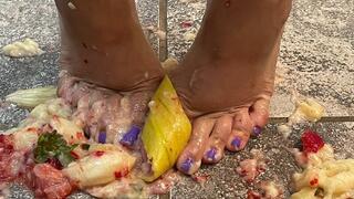 Strawberries & Banana Food Foot Crush - size 9 feet
