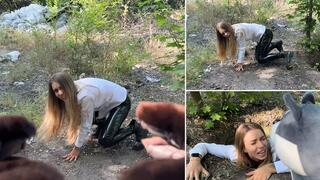 Chloe walking in nature and is attacked multiple times