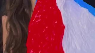 Empress Scarlett Blows up and pops a giant beach ball