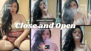 Close and Open - Smoking Marlboro red - Man POV
