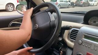 "Driving in Nike Air Max 98 - Foot Tease Behind the Wheel"