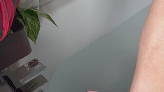 Wet bath time fashion show ending in pleasuring self