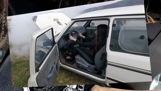 247 B - Mae tried her friend car for a lap PEDAL CAM