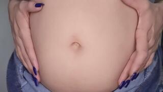 Exciting me with my belly button!