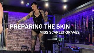 PREPARING THE SKIN - Slave is Flogged, Strapped and Punished by Dominatrix