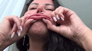 Playing lips in different directions and rolling the tongue b