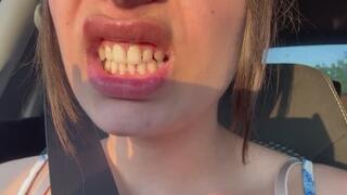 SQUARE LIPS, and teeth and tongues car pinay stepmom