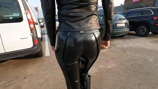 Anastasia went for a walk in leather