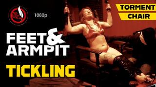 Ticklish Redhead Chiara Tied Up and Tickled on the Tickle Chair | Fetish Merciless Feet and Armpit Tickling | Foot Tickle, Armpits and Belly Intense Tickling | 1080p