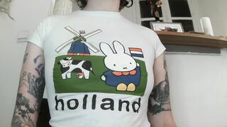 wearing a tight t shirt