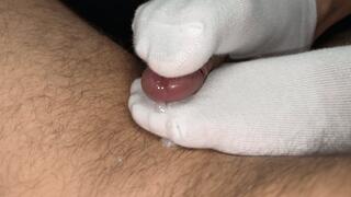 2hotfeet4you - Sports white socks footjob drain before handjob