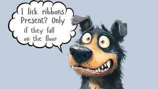 special Birthday discipline - waiting for the ribbon , earning every treat