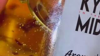 Red toes , strawberries & massge oil clip