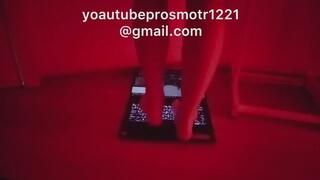old video Natsya buttcrush NEW laptop and jumping end walking ant stomping wich barefoot and high heels - HARD no sound, bad quality