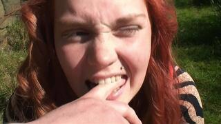 Sophie Finger Biting By The Castle