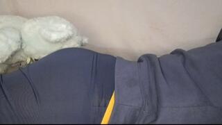 The teddy bear is obsessed with my farts