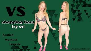 Shopping Haul - VS Semi Annual Sale - Lingerie - Thong - Workout Clothes - Solo Female - Skinny