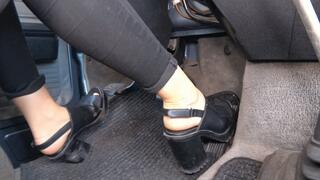 Michelle’s High Heel Pedal Play: Driving an Old Van Forward & Backward (FILLHD quality)