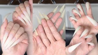 Kitty Queen's New Nails, Raw and 100% Natural Showing them off for my Fans