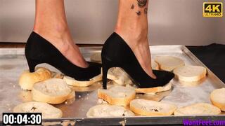 High Heels Bread Crushing - 4K MP4