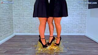 Goddess Amber - Miss Lucy - Trample Kitchen 1 - Making Meals Under Our 6 Inch Heels - 185 Body Cam - Trample Trampling Cock Balls Food Crushing Crush