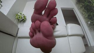 I will jerk you off and you will cum on my feet b