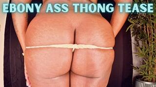 Ebony Ass Thong Tease ft Queen Ava - An ebony panty fetish scene featuring: ebony ass fetish, trimmed pussy, cock tease, amateur, big butts, topless, and thigh high stockings - 4K MP4