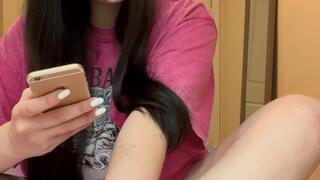 Recording Mr Teeny Weenie to show the girls