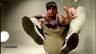 SKATER BADBOY STANDS OVER YOU TALKING DOWN