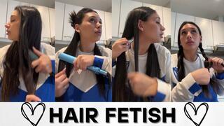 Styling my hair with love