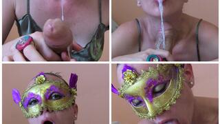 Ravenous Suck! Masked face girl! Sloppy Blowjob, Handjob, Long Drooling, Gathering, Cumplay and Swallow! You Just keep it real with me and Enjoy my Sex Fantasies: Sylvia Chrystall POV 720p