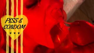 I Had His PISS Filled COMDOM in My Mouth While He FUCKED My ASS!