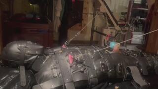 Mummified Slave Used and Caned by Mistress