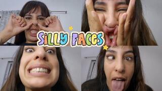 Close-up silly faces - crossed eyes - face fetish