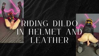 leather helmet motorcycle dildo