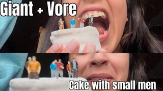 Little men on my cake Giants + vore